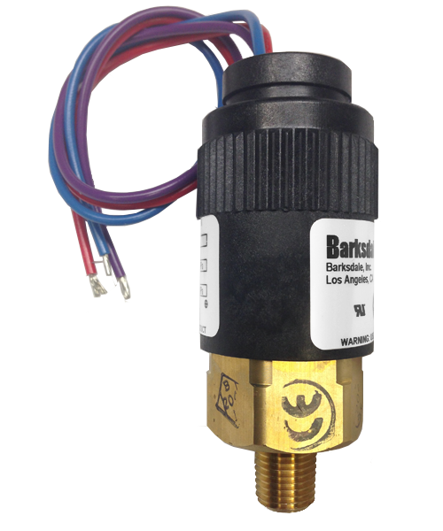 Barksdale Series 96201 Compact Pressure Switch, 190 to 600 PSI, 96201-BB1-Z1