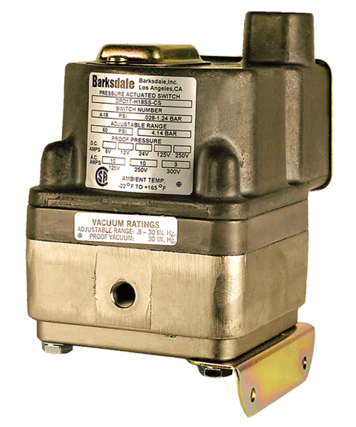 Barksdale Series DPD1T Diaphragm Differential Pressure Switch, Housed, Single Setpoint, 0.03 to 3 PSI, DPD1T-A3SS-CS