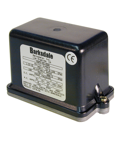 Barksdale Series MSPH Industrial Pressure Switch, Housed, Single Setpoint, 10 to 100 PSI, MSPH-MM100SS
