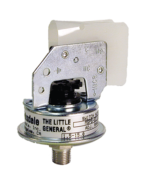 Barksdale Series MSPS Industrial Pressure Switch, Stripped, Single Setpoint, 1.5 to 15 PSI, MSPS-JJ15SS-F