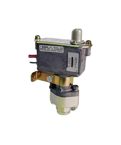 Barksdale Series C9612 Sealed Piston Pressure Switch, Housed, Single Setpoint, 250 to 3000 PSI, TC9612-3-V-CS