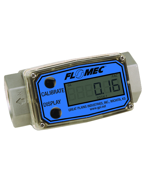 GPI Flomec 3/4" NPTF Aluminum Industrial Flow Meter, 2-20 GPM, G2A07N43GMC