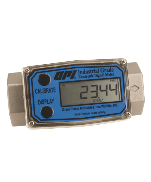 GPI Flomec 1/2" NPTF High Pressure Stainless Steel Industrial Flow Meter, 1-10 GPM, G2H05N09GMA