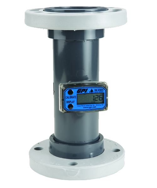 GPI Flomec 4" PVC Flange Water Meter With Local Display, 60 to 600 GPM, TM400-F