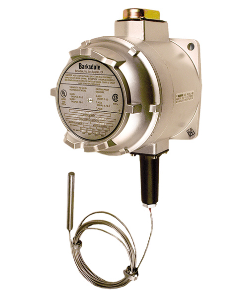 Barksdale T1X Series Explosion Proof Temperature Switch, Single Setpoint, -50 F to 150 F, HT1X-AA154S