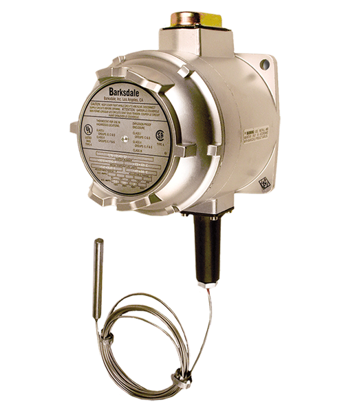 Barksdale T2X Series Explosion Proof Temperature Switch, Dual Setpoint, 50 F to 250 F, HT2X-HH251S