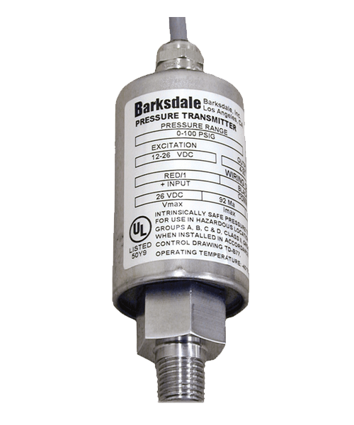 Barksdale Series 445 Intrinsically Safe Pressure Transducer, 0-200 PSI, 445T4-06-E