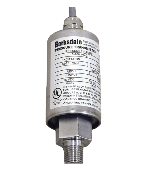 Barksdale Series 443 Intrinsically Safe Pressure Transducer, 0-15 PSI, 443H3-01