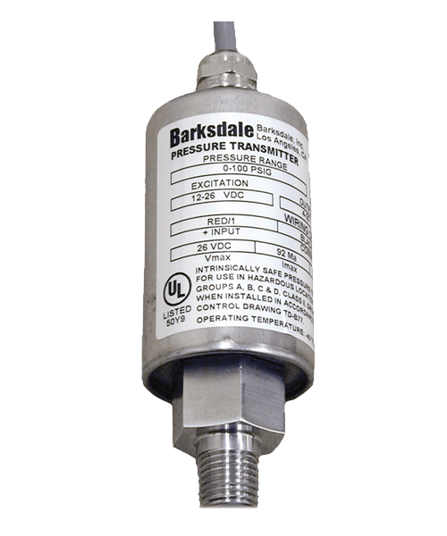 Barksdale Series 445 Intrinsically Safe Pressure Transducer, 0-50 PSI, 445H3-03