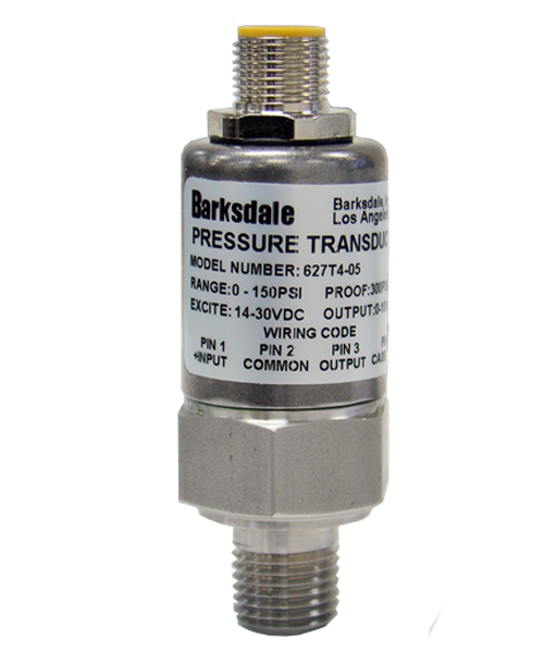 Barksdale Series 600 OEM Pressure Transducer, 0-51.71 Bar, 625T4-27-P9-Z15
