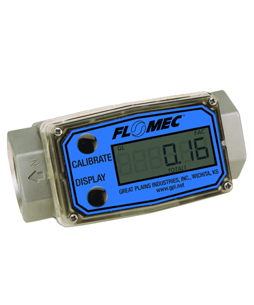 GPI Flomec 1/2" ISOF Aluminum Industrial Flow Meter, 1-10 GPM, G2A05I62GMC