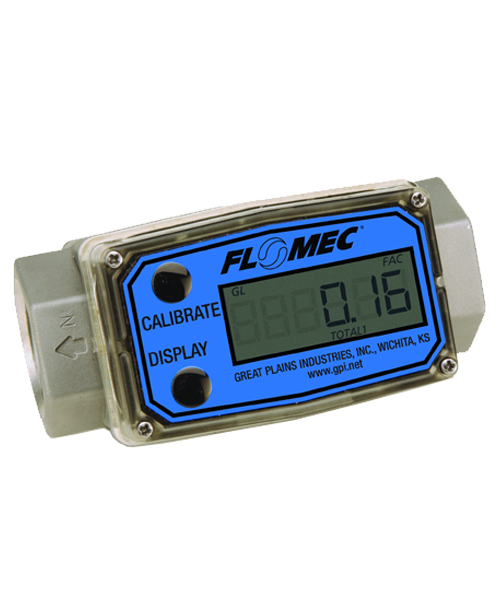 GPI Flomec 3/4" ISOF Aluminum Industrial Flow Meter, 2-20 GPM, G2A07I62GMC