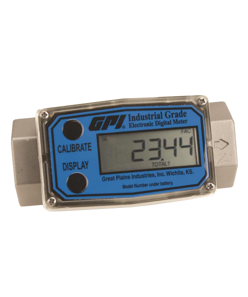 GPI Flomec 1/2" ISOF High Pressure Stainless Steel Industrial Flow Meter, 1-10 GPM, G2H05I63GMC