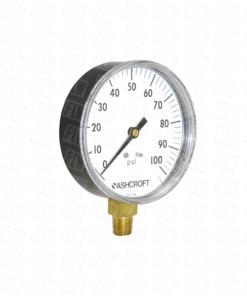 Ashcroft Type 1005 Commercial Pressure Gauge 0-100 PSI 35-W-1005-H-02L-100#