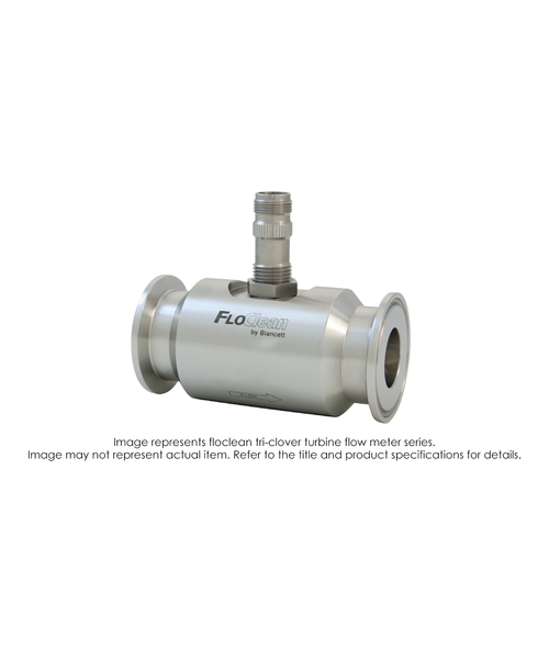 Floclean Turbine Flow Meter (No Hub), 3/4" x 3/8", 1000 PSI, 0.6-3 GPM, B220111 High Temp Pickup B16N-003A-6BA