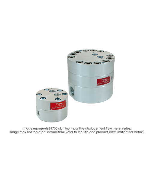 Aluminum Positive Displacement Flow Meter, -185deg F (85deg C), Teflon Standard, 3/4" Female NPT, 5000 PSI, 0.05-20.0 GPM B175-A60