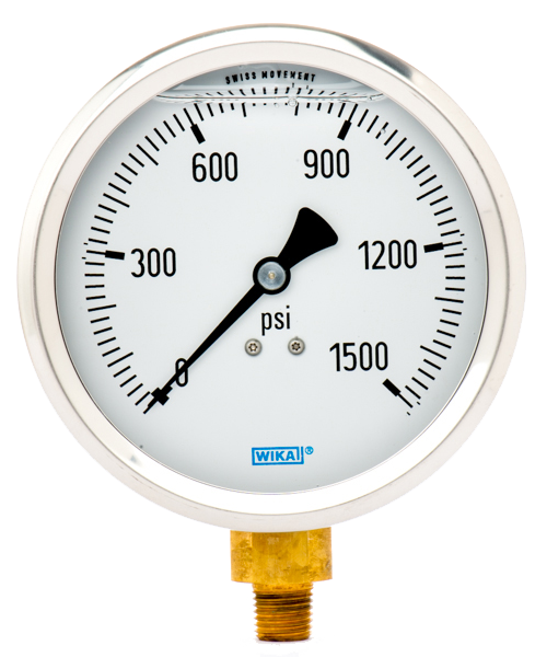 WIKA Type 213.53 Utility Pressure Gauge 0-1500 PSI 9699193
