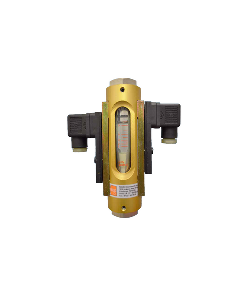 SV Float Type Flow Meter, 2 Switch, 1/2" NPT, 0.5-2.7 GPM SV-7106