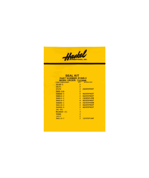 Haskel Seal Kit Air Drive 51545-3