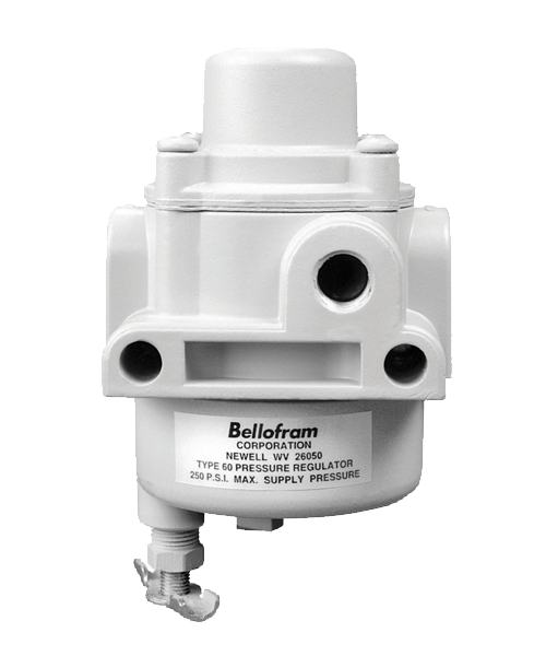 Bellofram Type 60 Factory Preset Filter/Dripwell Regulator, 1/4" NPT, 40-60 PSI, 960-110-000