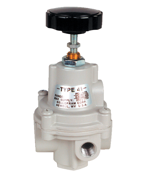 Bellofram Type 41-2 Adjustable Precision Regulator (With Bonnet Vent Port), 1/4" NPT, 0-100 PSI, 960-183-000