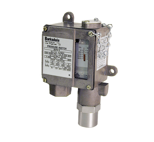 Barksdale Series 9675 Sealed Piston Pressure Switch, Housed, Single Setpoint, 425 to 6000 PSI, A9675-4-AA