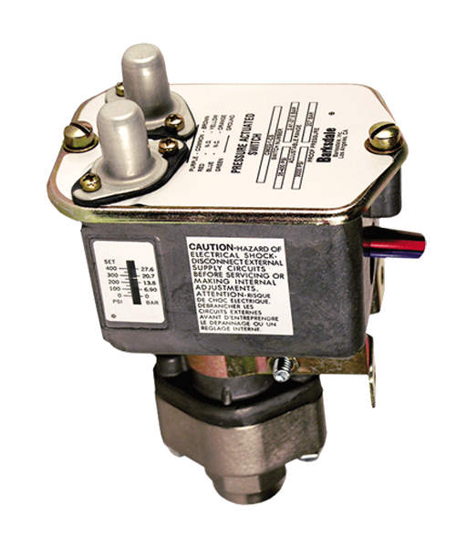 Barksdale Series C9622 Sealed Piston Pressure Switch, Housed, Dual Setpoint, 125 to 1500 PSI, C9622-2-CS