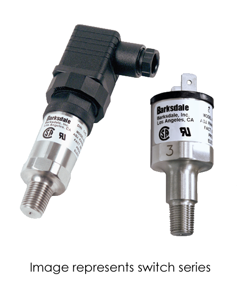 Barksdale Series 7000 Compact Pressure Switch, Single Setpoint, 150 to 1000 PSI, 724S-12-2B