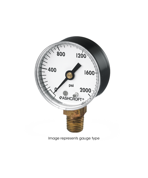 Ashcroft Type 1005 Commercial Pressure Gauge 0-30 PSI 25-W-1005-H-02L-30#