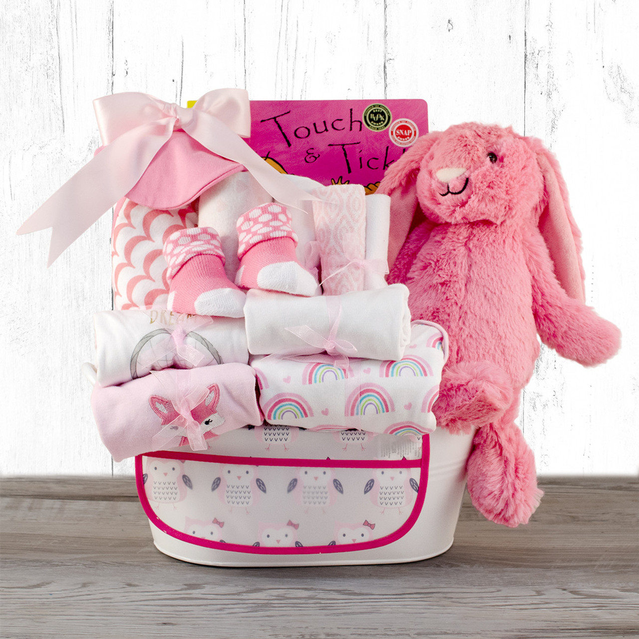 Congratulations: Baby Girl Gift Basket