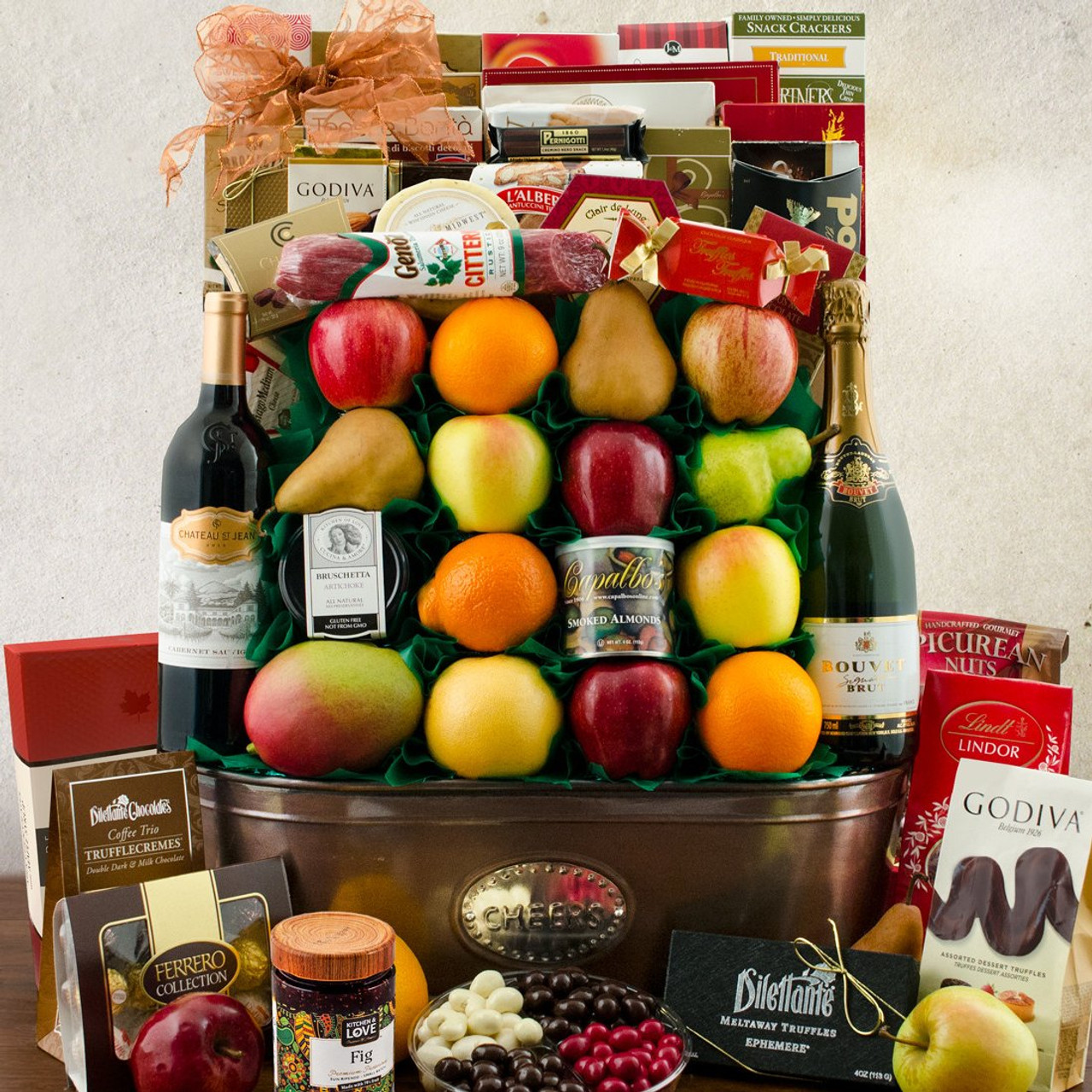 Celebrate with Wine & Snacks Gift – wine gift baskets – US delivery - Good  4 You Gift Baskets USA