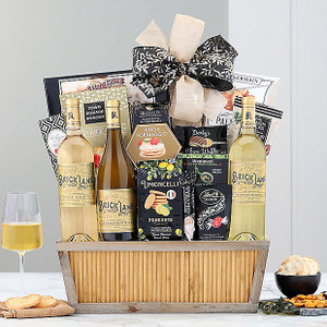 Brick Lane White Wine Trio: Wine Gift Basket