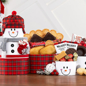Snowman Treats: Christmas Holiday Gift Tower