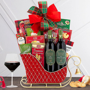 Holiday Sleigh of Cheer: Red Wine Duet Gift Basket