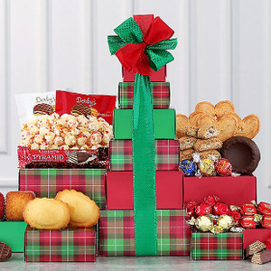 Christmas Plaid: Holiday Gift Tower