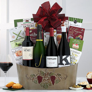 Vineyard Collection: Red & White Gift Basket