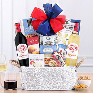 Abanico Red & White Spanish Duet: Wine Gift Basket