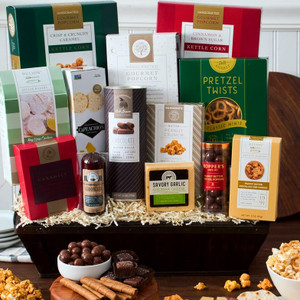 Deluxe Chocolate & Snacks: Gourmet Gift Basket