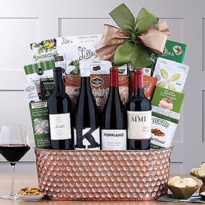 Grand Indulgence: Red Wine Gift Basket