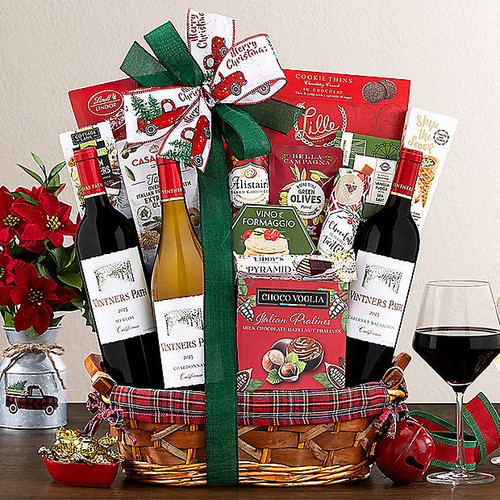 Vintner's Path Trio: Holiday Wine Gift Basket