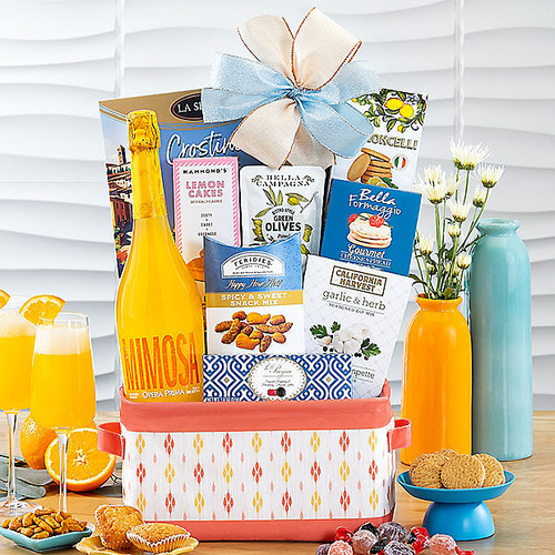 Mediterranean Mimosa: Sparkling Wine Gift Basket