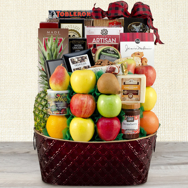 Fruit Abounds Signature Series Fruit & Snacks Gift Basket