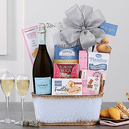 Champagne and Mimosa Gift Basket - La Marca by Gourmet Gift Baskets