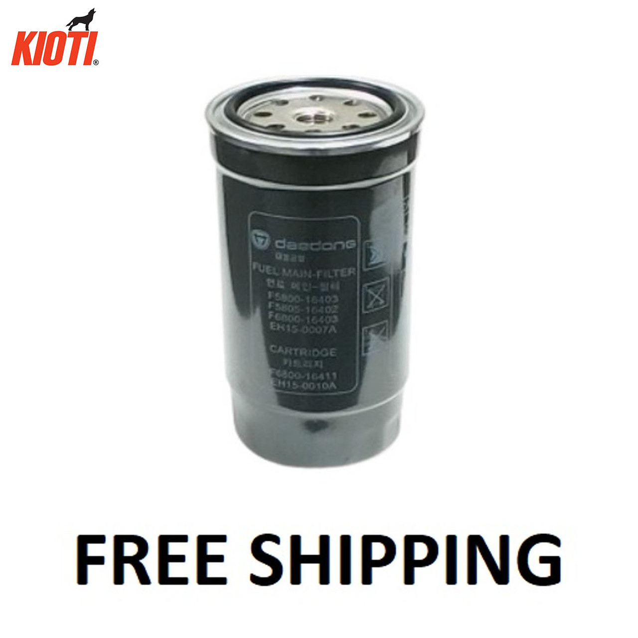 Kioti Fuel Filter CK, CK-SE, DK, DK-SE, NS, NX, RX-Series P/N: F6800-16411