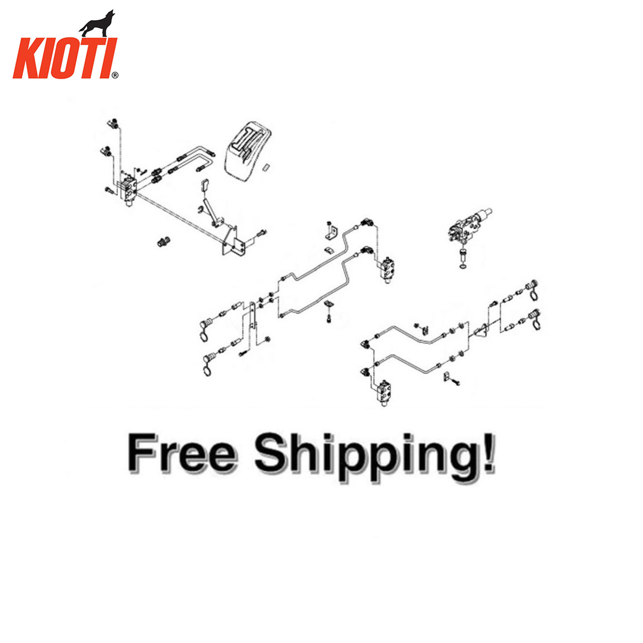 Kioti CS2210 & CS2510 Rear Remote Hydraulic Valve Kit