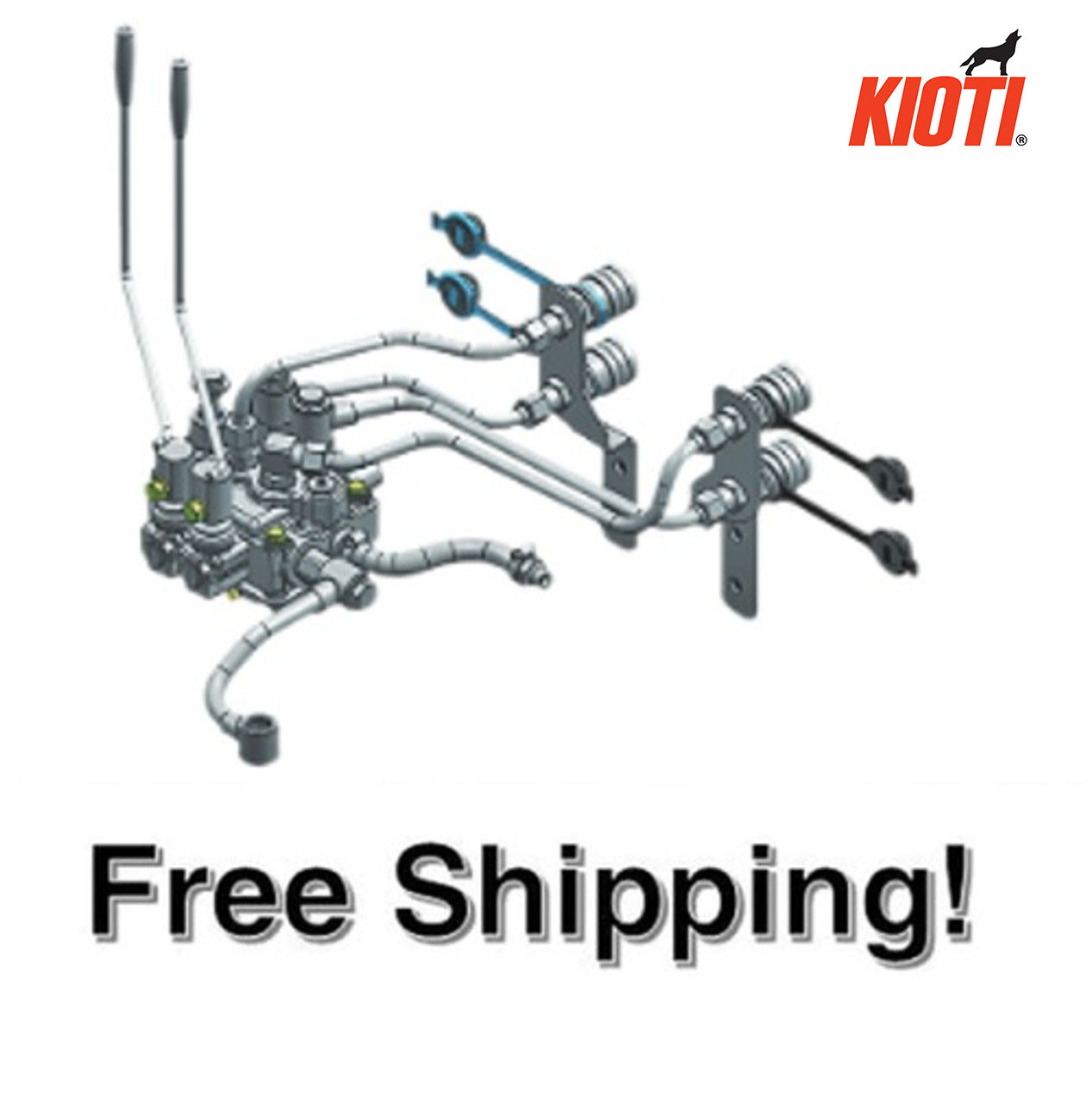 Kioti CK2610H, CK3510H & CK4010H 4 Port Remote Hydraulic Valve (Detent/Spring)