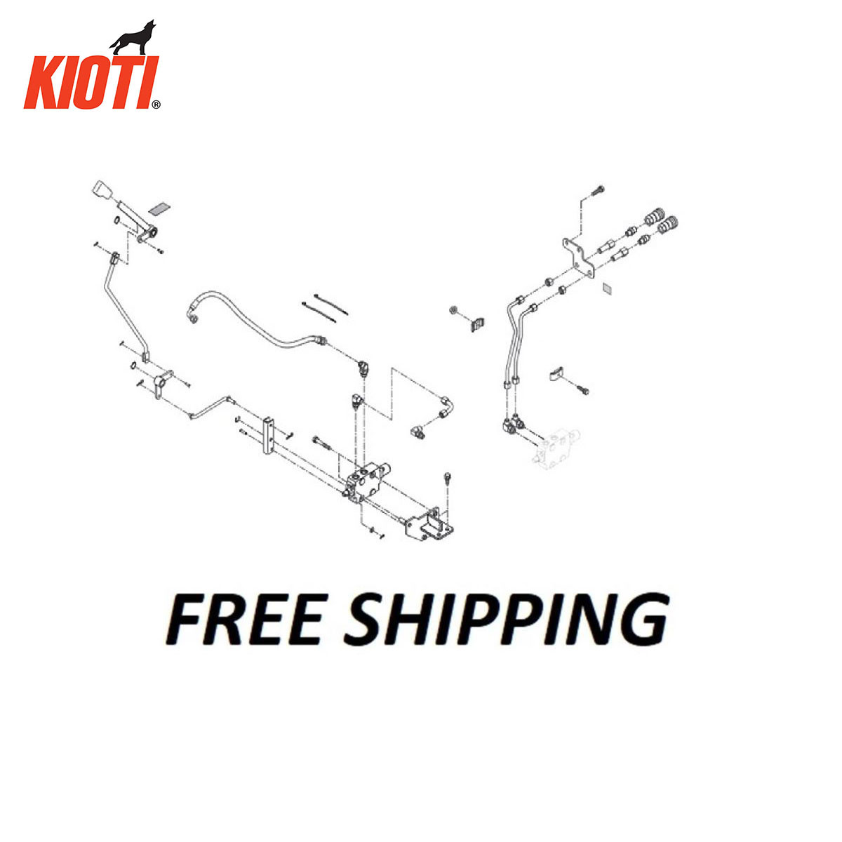 Kioti CS2220 & CS2520 Rear Remote Hydraulic Valve Kit