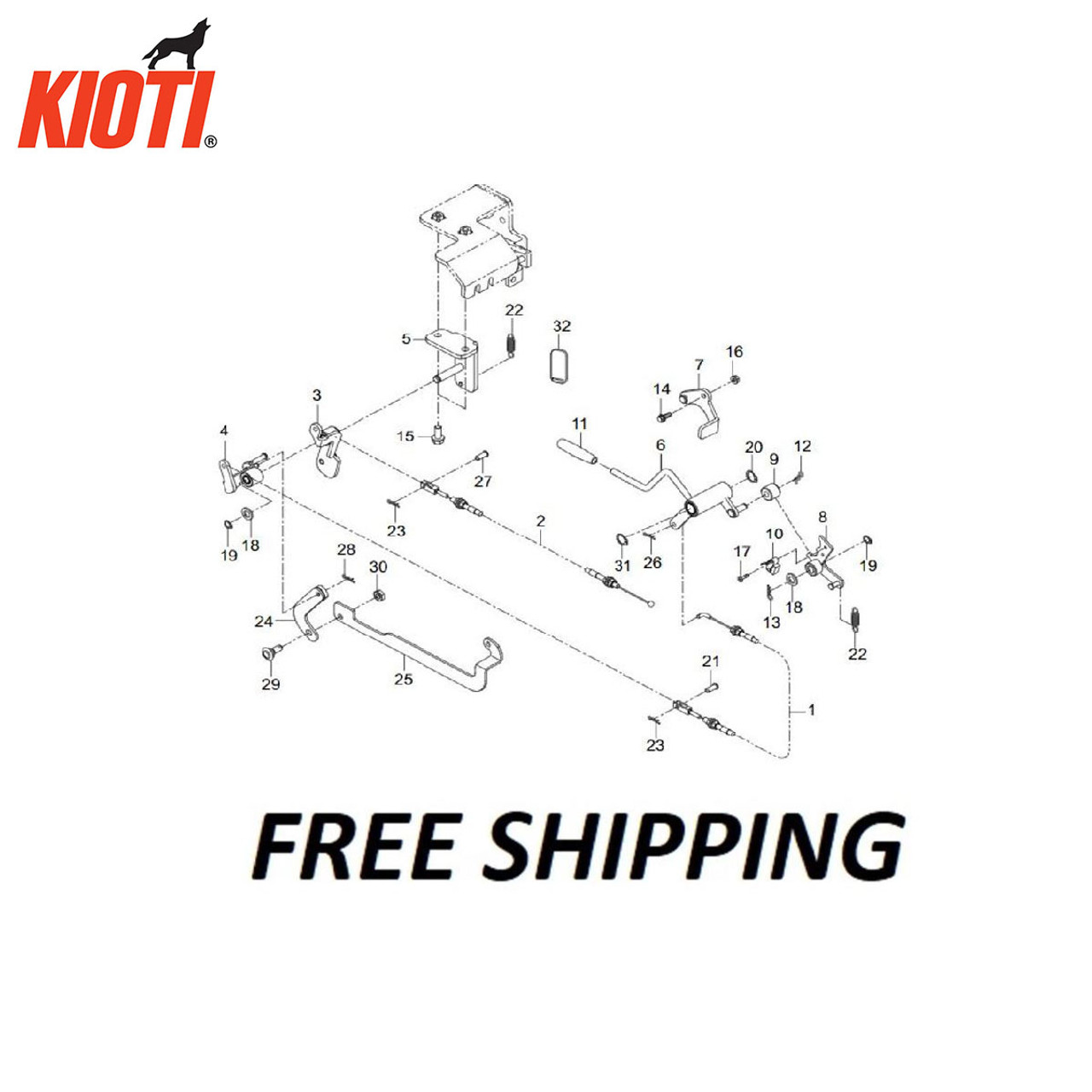 Kioti HST Linked Pedal Kit