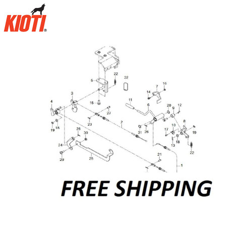 Kioti CK Series  HST Linked Pedal Kit (HST Only)