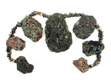 Soft Flex Varied Size Green African Jasper Polished Slabs and Chips, 60 Count (Closeout)